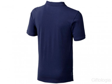 Calgary мужская футболка-поло с коротким рукавом, темно-синий — Гифтология