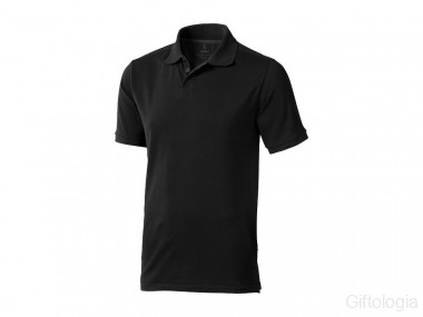 Calgary мужская футболка-поло с коротким рукавом, черный — Гифтология