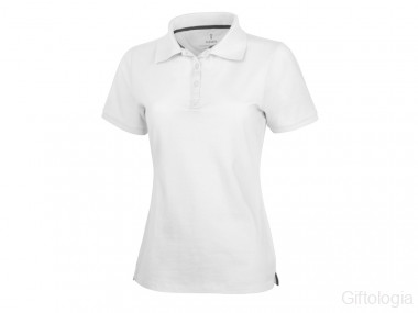 Calgary женская футболка-поло с коротким рукавом, белый — Гифтология
